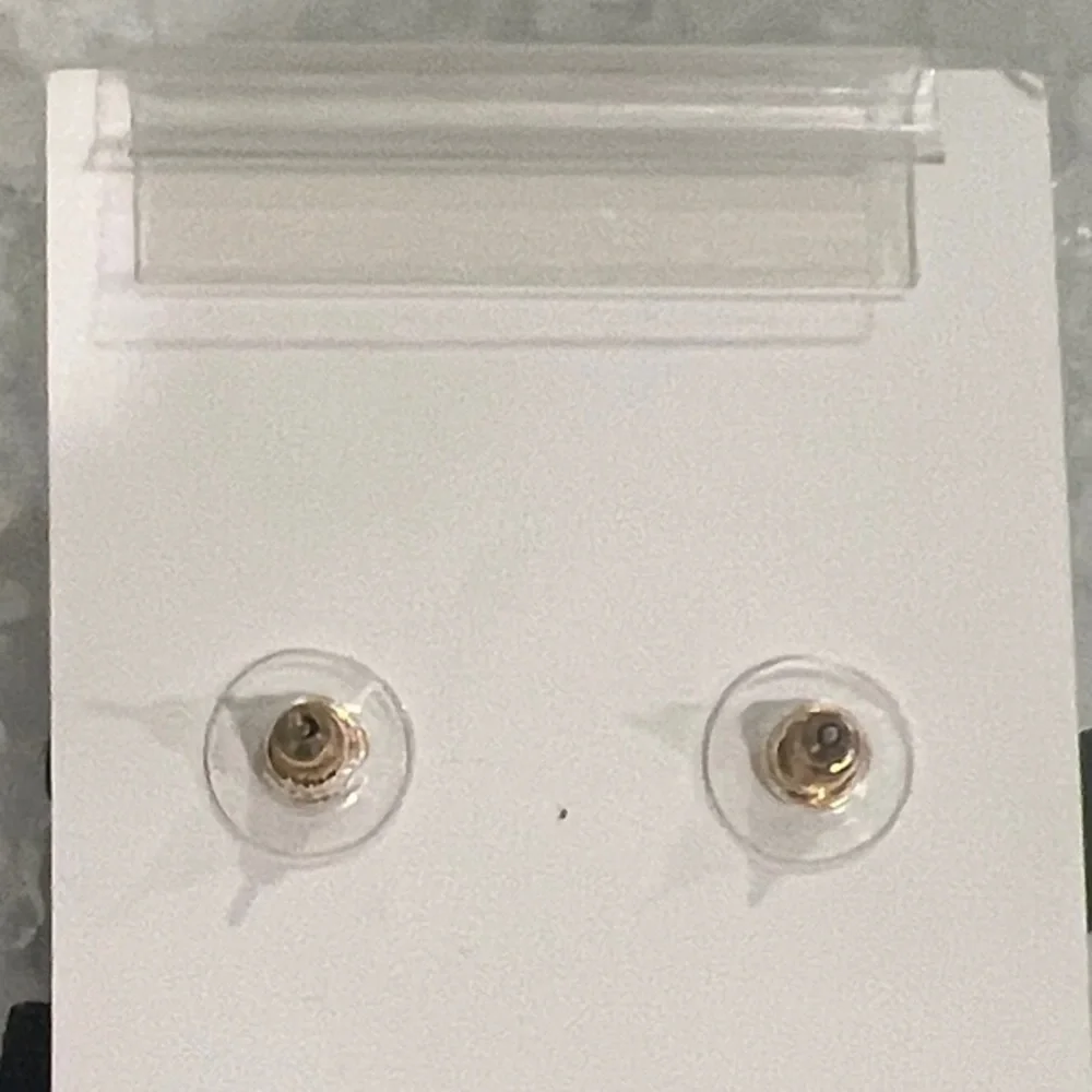 Gold and White Bride Earrings